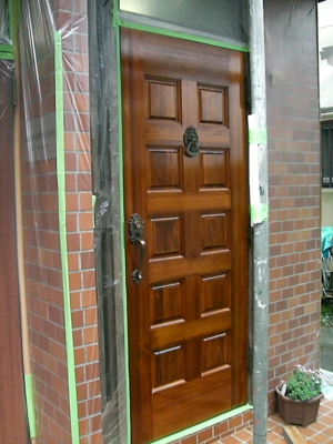 品川区の建具屋太明,施工例,木製ドアの交換,玄関ドア交換