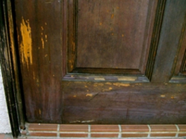 品川区の建具屋太明,木製ドア,玄関ドア,玄関ドア再塗装